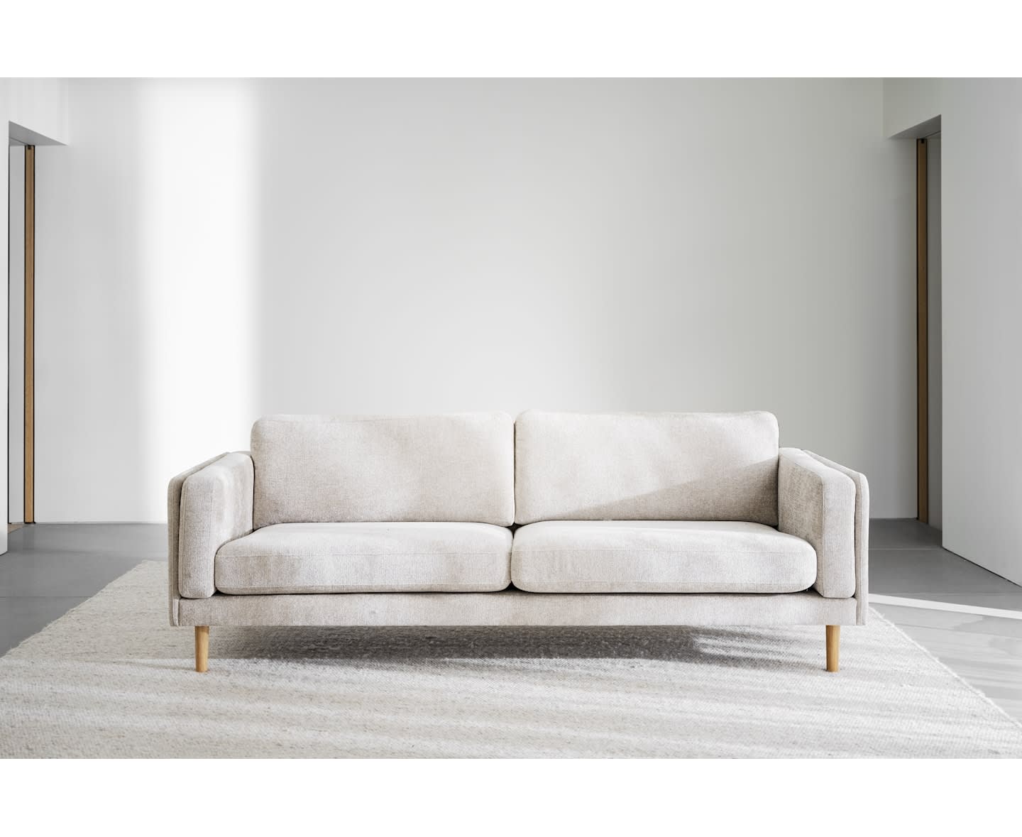 Rowico Home Braden 3-Sitzer Sofa Hellbeige/Eiche