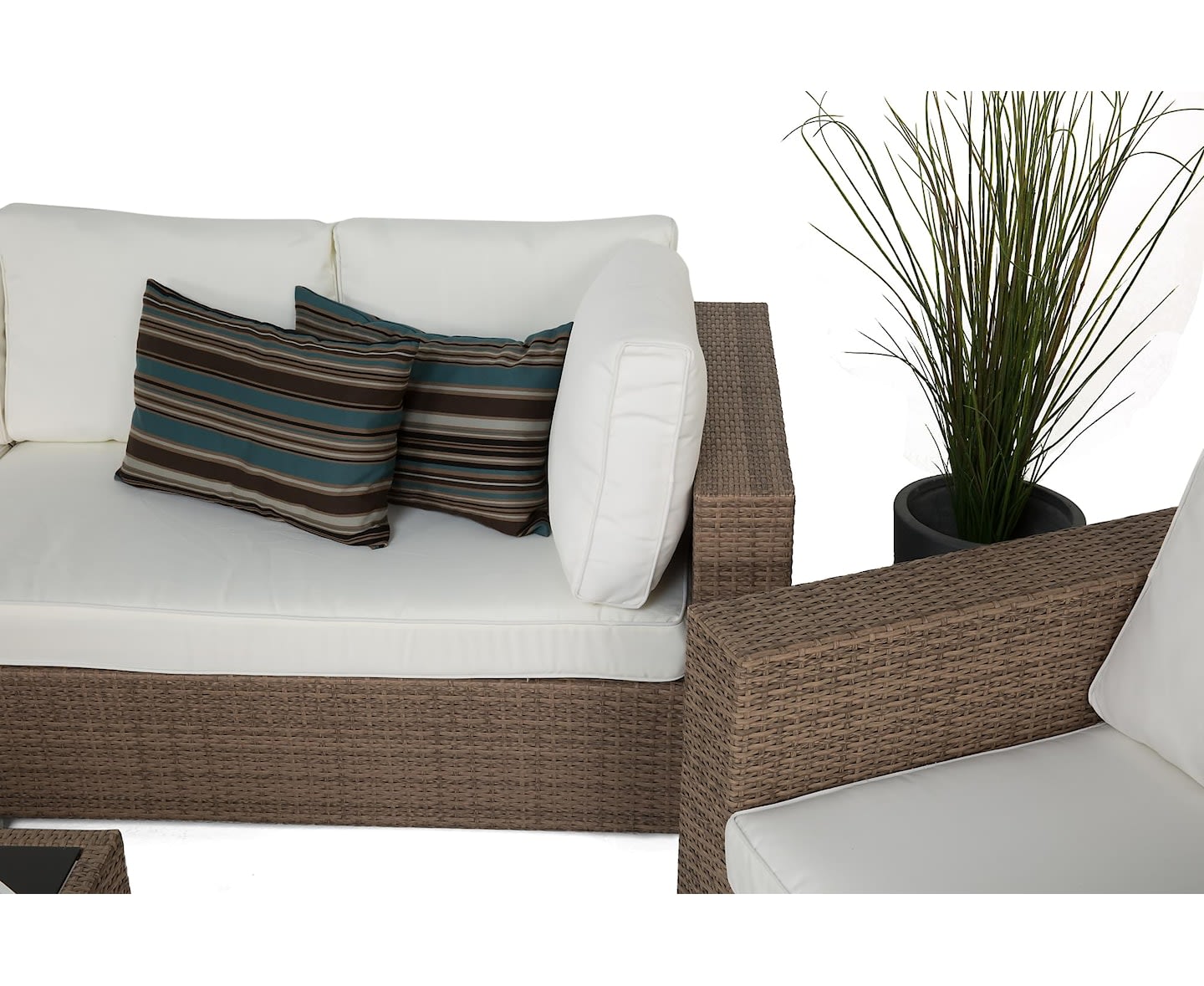 Nordic Outdoor Bora 6-seters loungegruppe inkl. sofa/bord med oppbevaring Sand