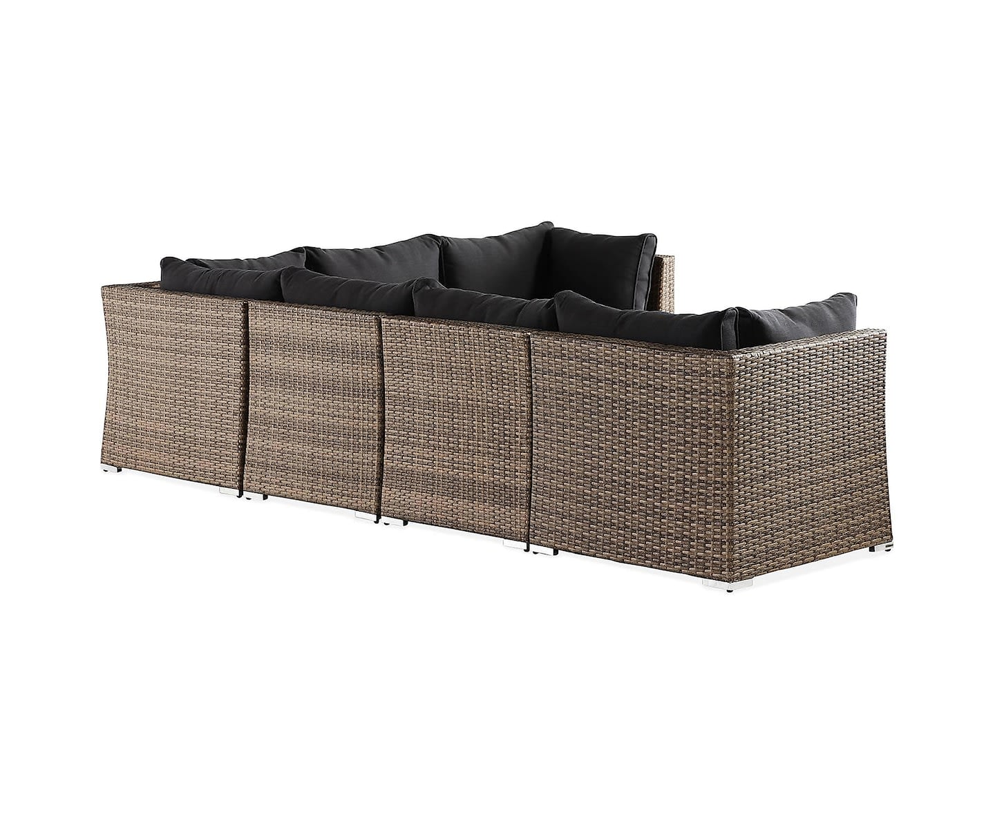 Nordic Outdoor Flynn 6-seters loungesofa inkl. bord med hylle Sand/Mørkegrå