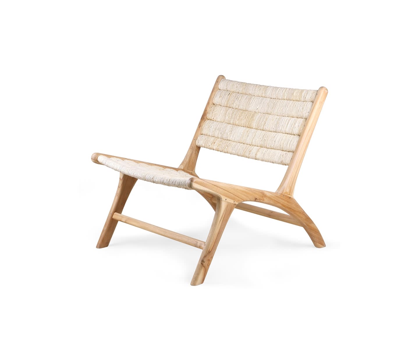 HKliving Abaca Teak Loungestol