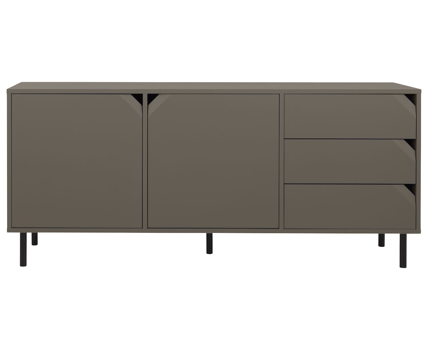 Tenzo Corner Sideboard Dark Taupe Matte 176.5cm