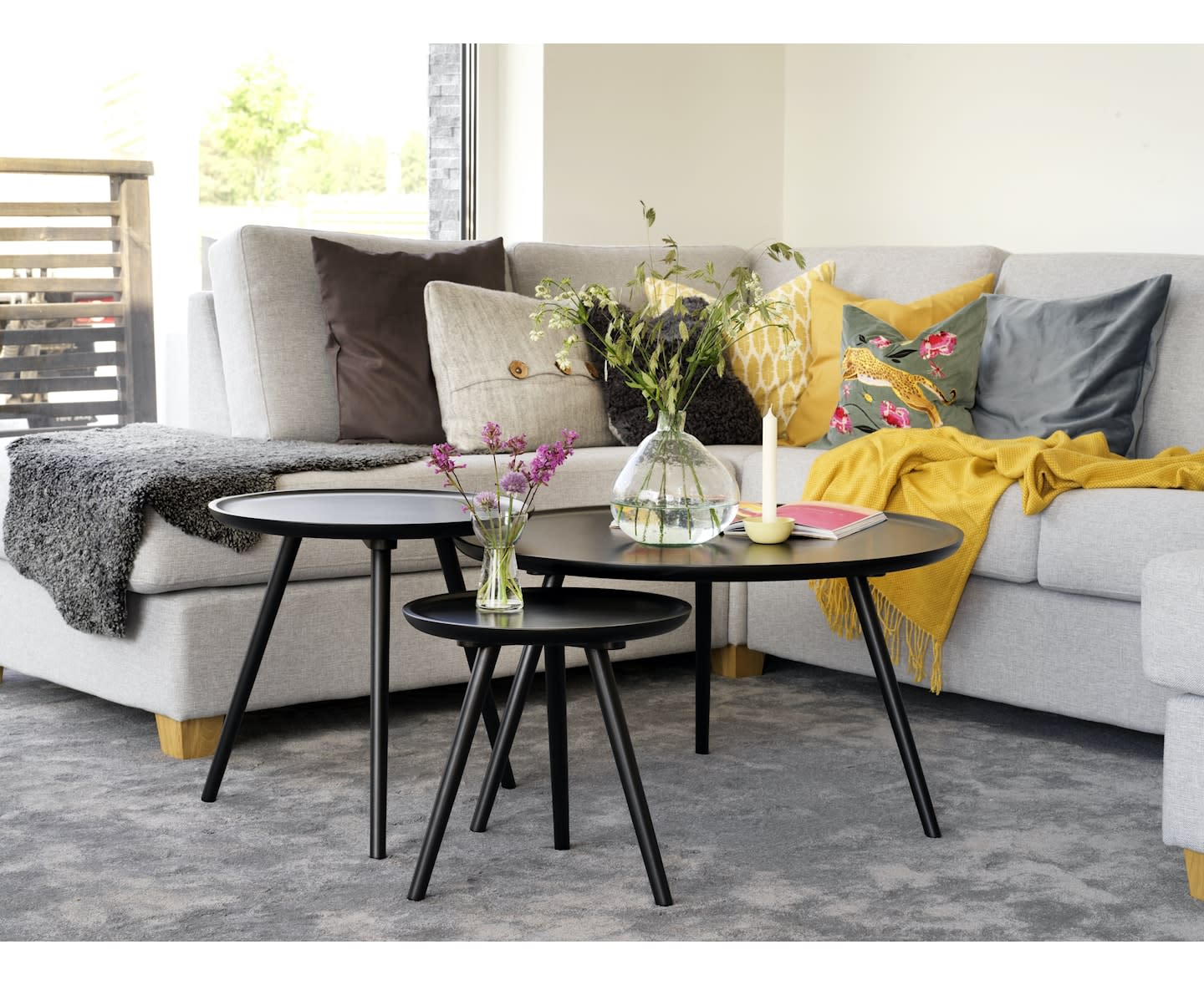 Rowico Home Daisy Couchtisch Schwarz Ø80