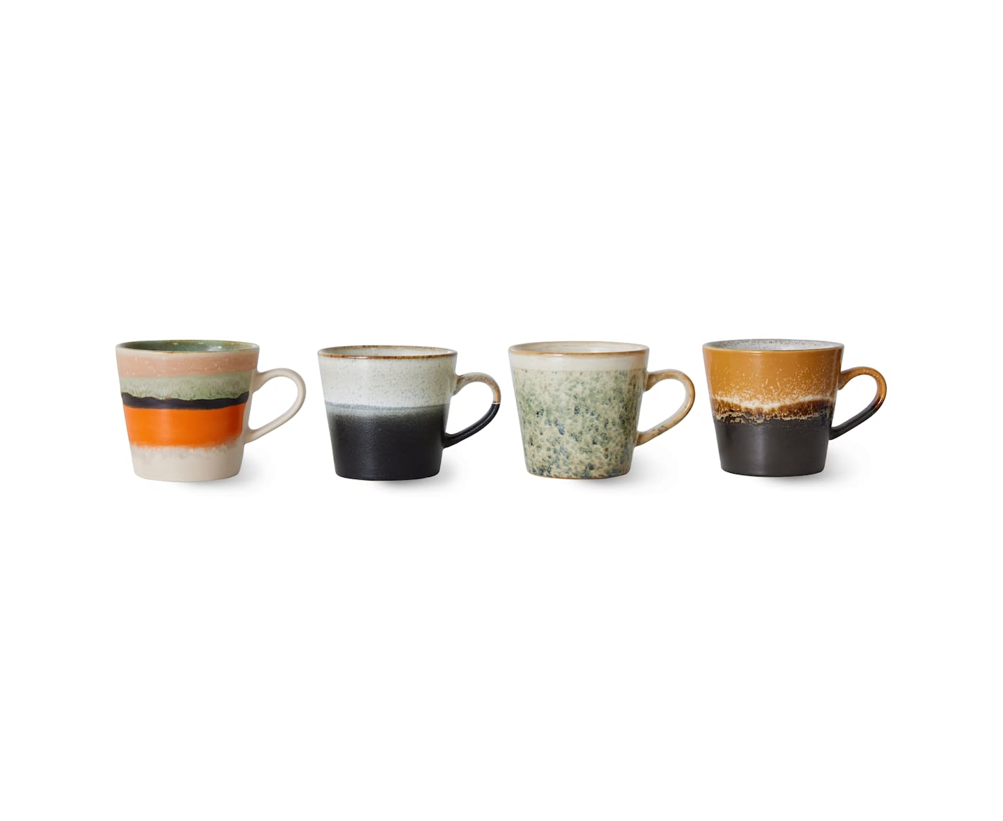 HKliving 70s Ceramics Cappuccino Kuppi Verve 4 kpl