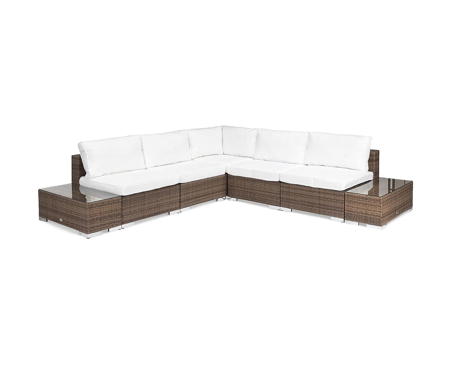 Nordic Outdoor Bora 5-seters lounge sofa inkl. Avslutningsmoduler Sand