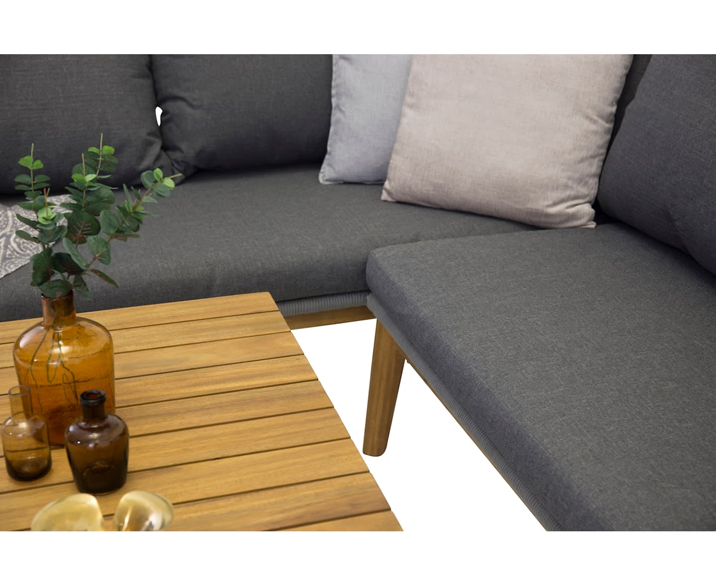 Nordic Outdoor Cia Loungesoffa inkl Bord Grey/Natur