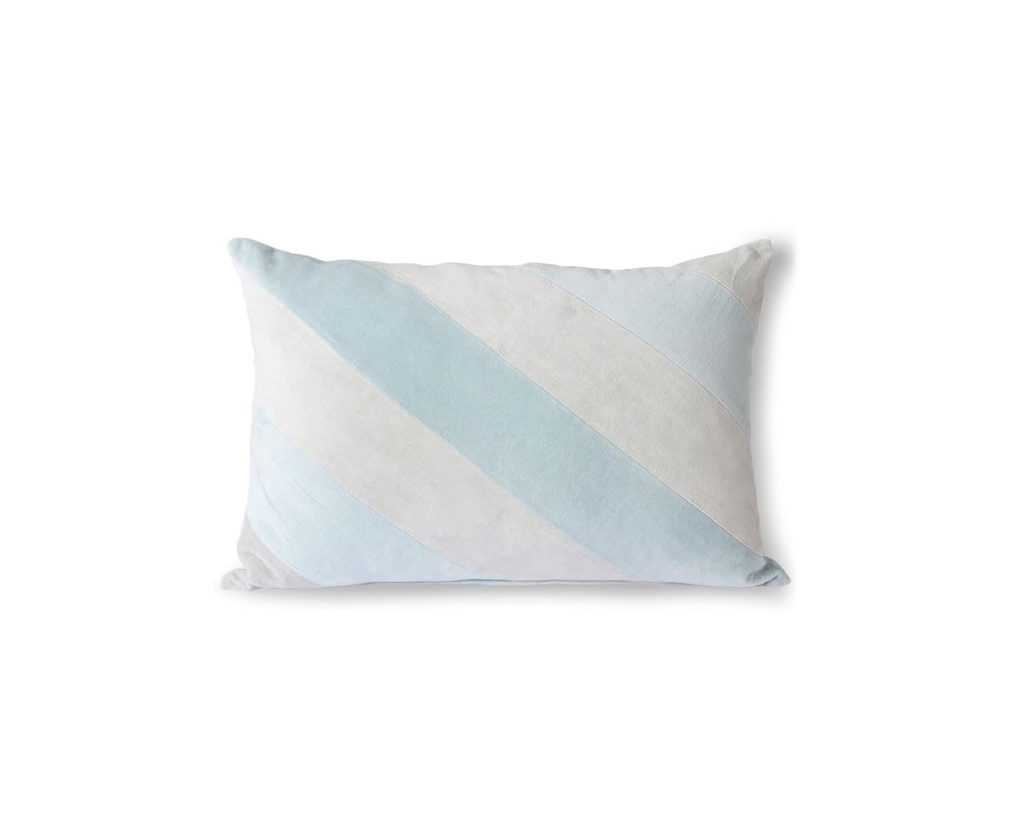 HKliving Striped koristetyyny sametti Ice Blue 40 x 60