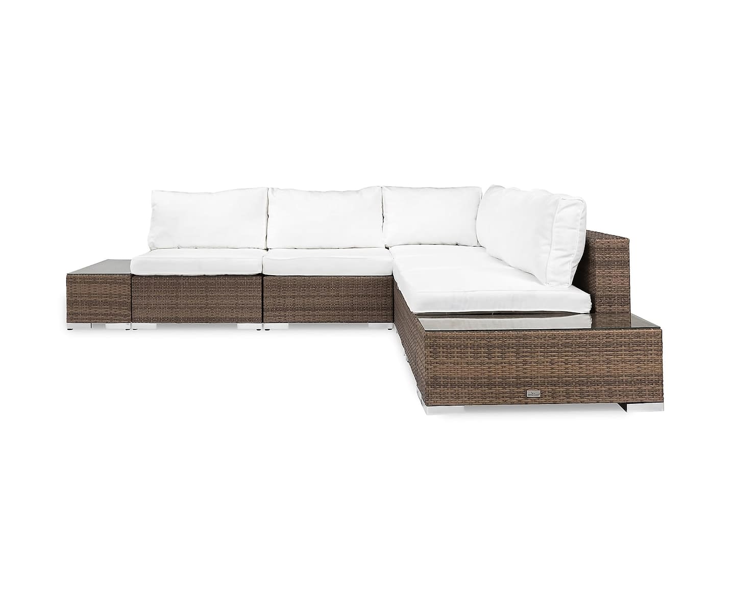 Nordic Outdoor Bora 5-seters lounge sofa inkl. Avslutningsmoduler Sand