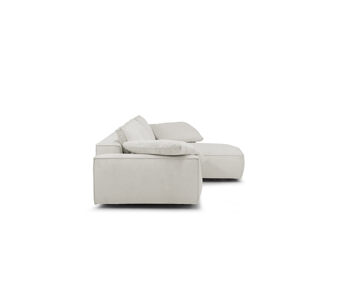 Sleepo Louie Divan-Sofa rechts Greige 348 cm
