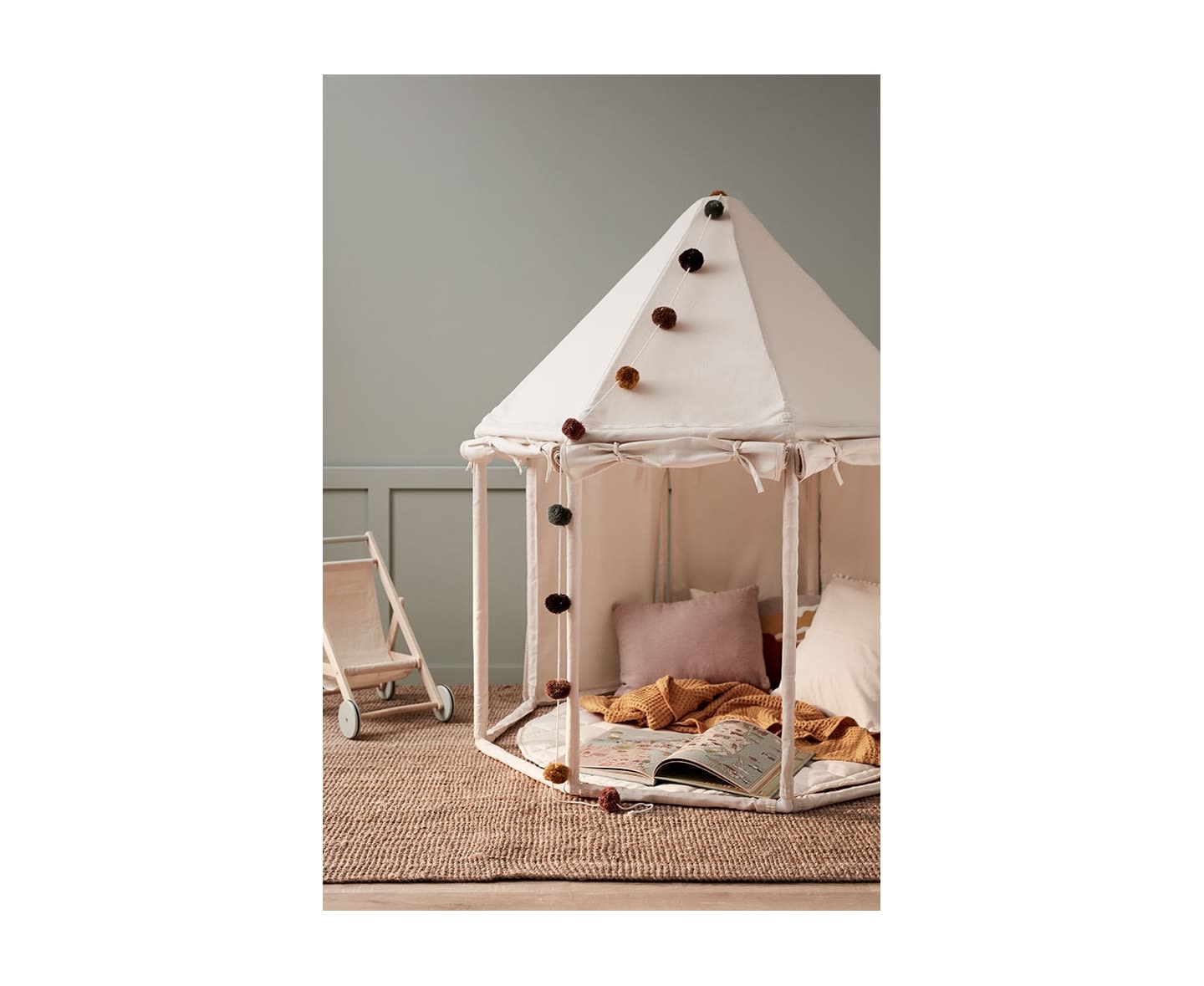 Kids Concept Paviljong Lektält Naturvit