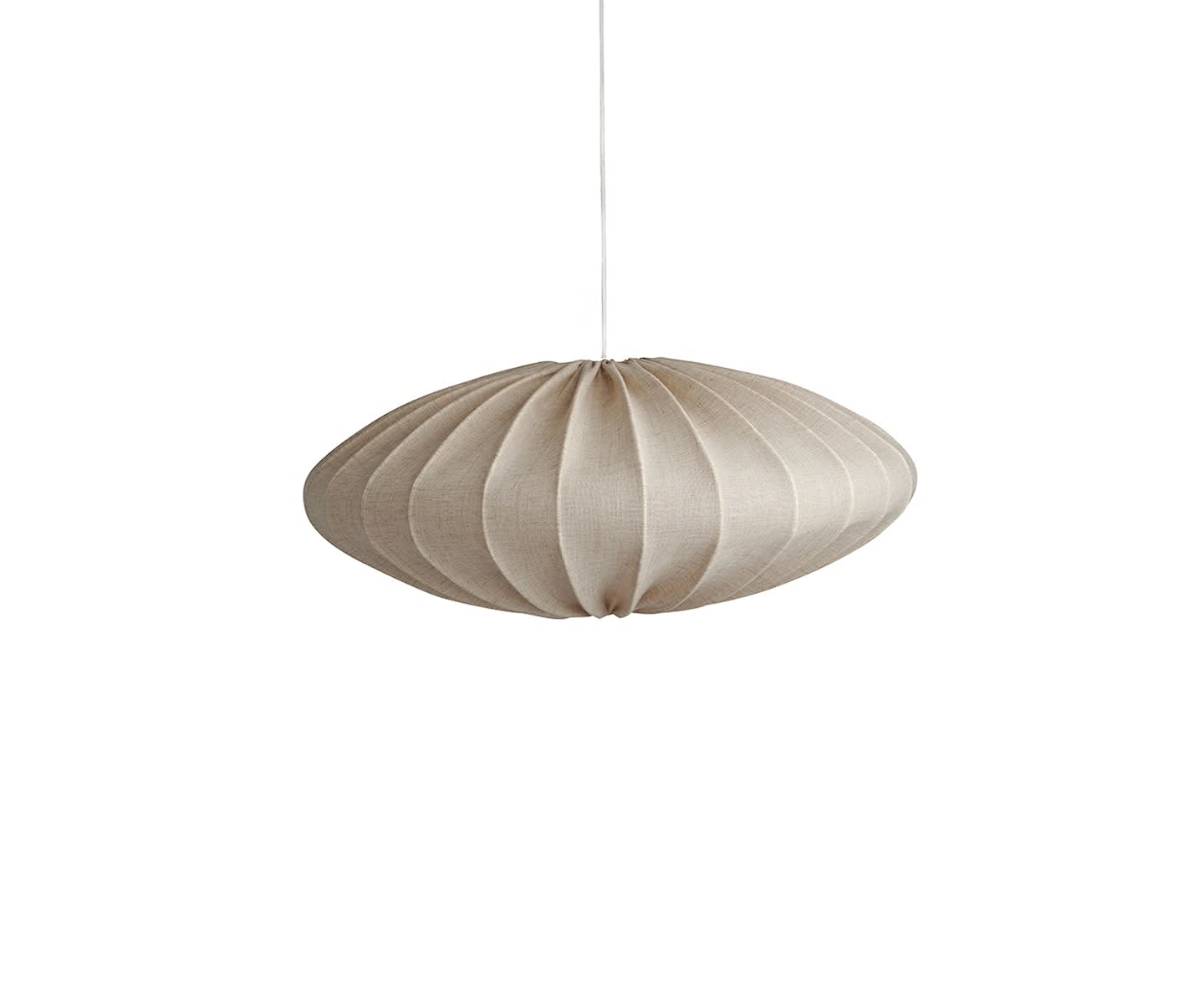 Watt &amp; Veke Ellipse Deckenlampe Leinen Natur 65cm