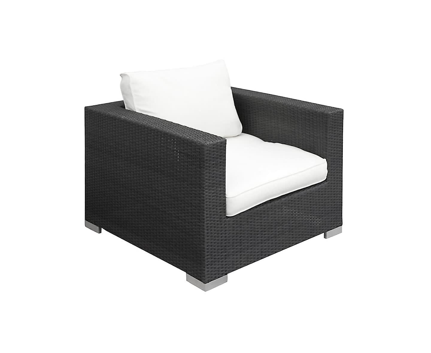 Nordic Outdoor Bora 6-seter Loungegruppe inkl. Bord med Hylle Svart