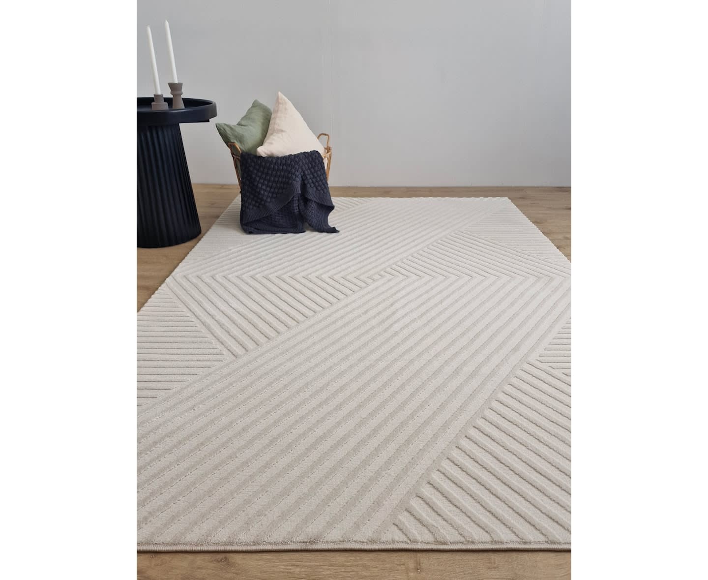 Nordic Home Cordelia Lines Gångmatta Creme 80x250