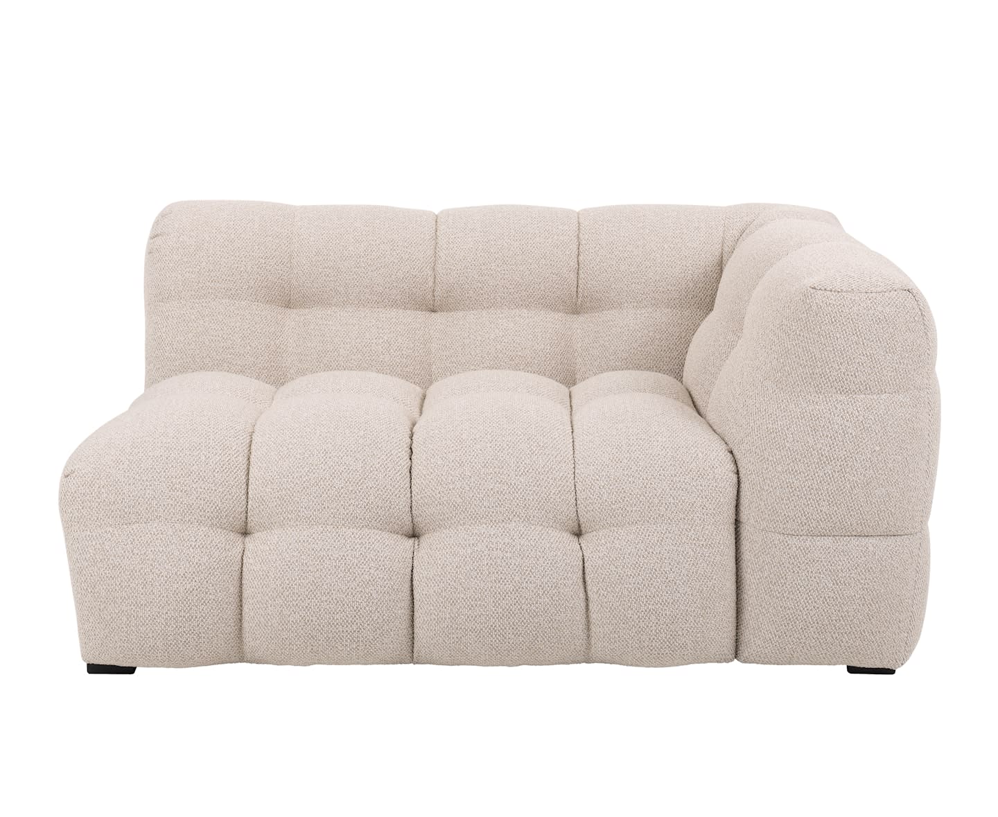 Sleepo Billie 1.5-Sitzer Sofa Modul Rechts Armlehne Beige Bouclé 141cm