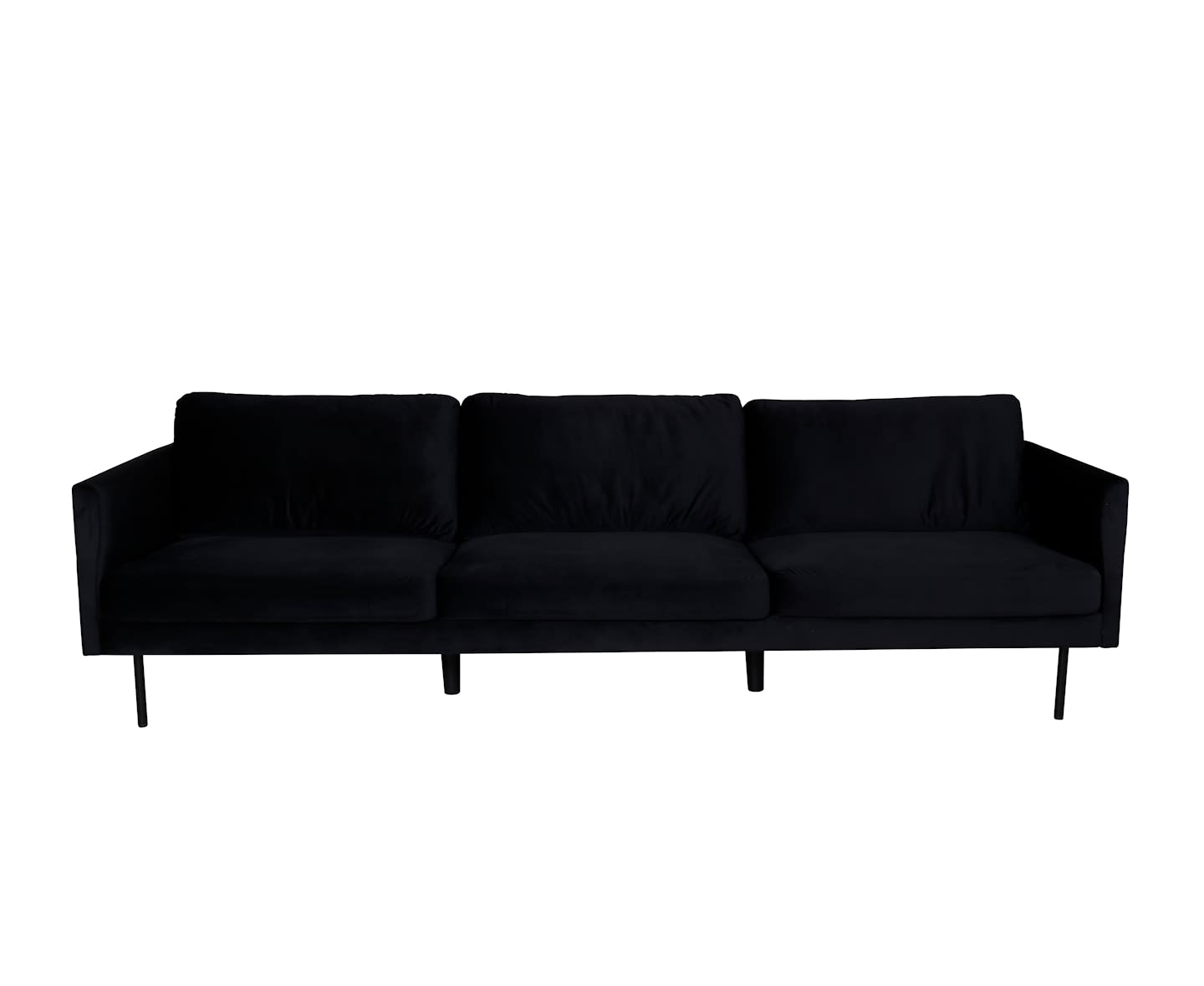 Nordic Home Monique 3-sits Soffa Sammet Svart 262cm