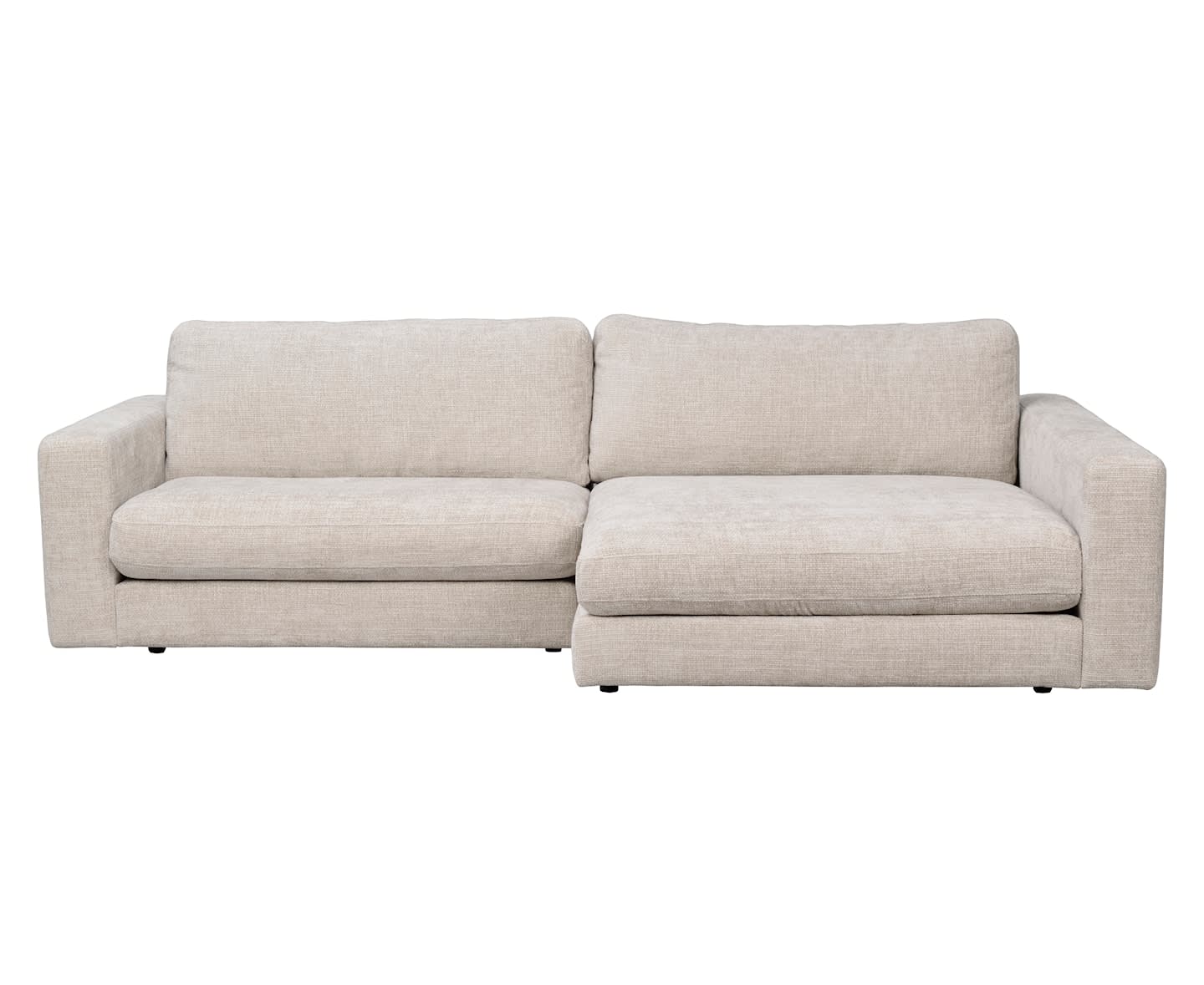 Rowico Home Duncan 3-Sitzer Sofa mit Recamiere rechts, in Hellgrau.