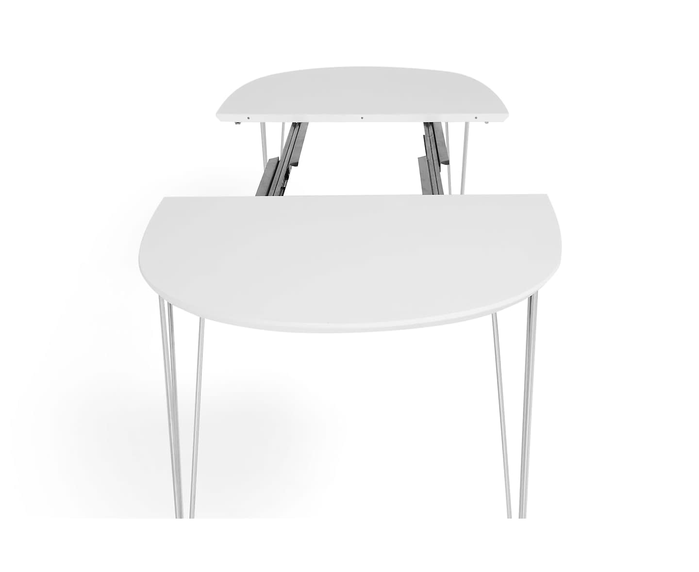 Nordic Home Cesar Spisebord med Tilleggsplater Hvit 180 cm