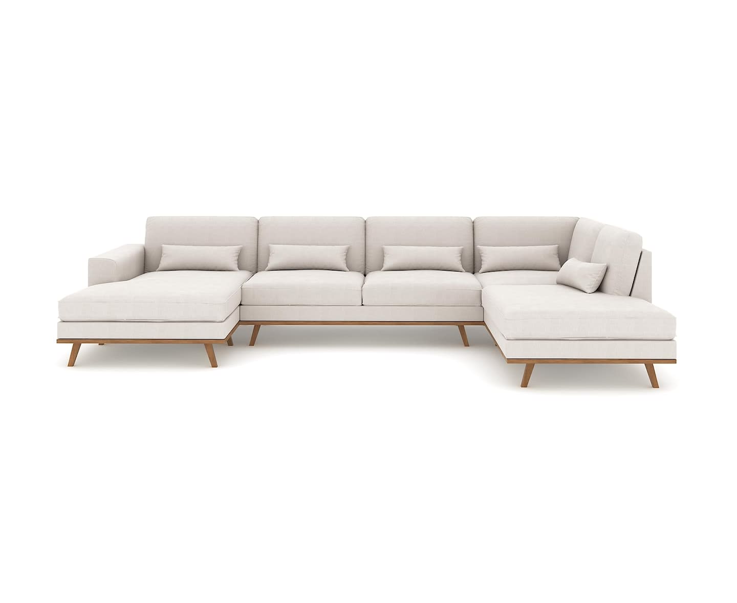 Nordic Home Caleb U-Sohva Oikea Beige