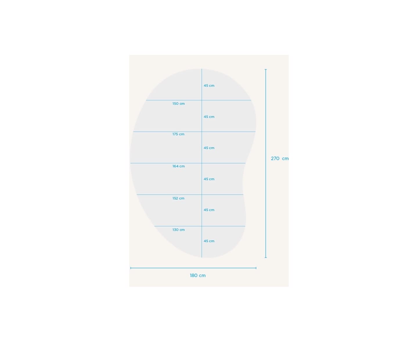 Layered Residue Wollteppich Bone White 180x270