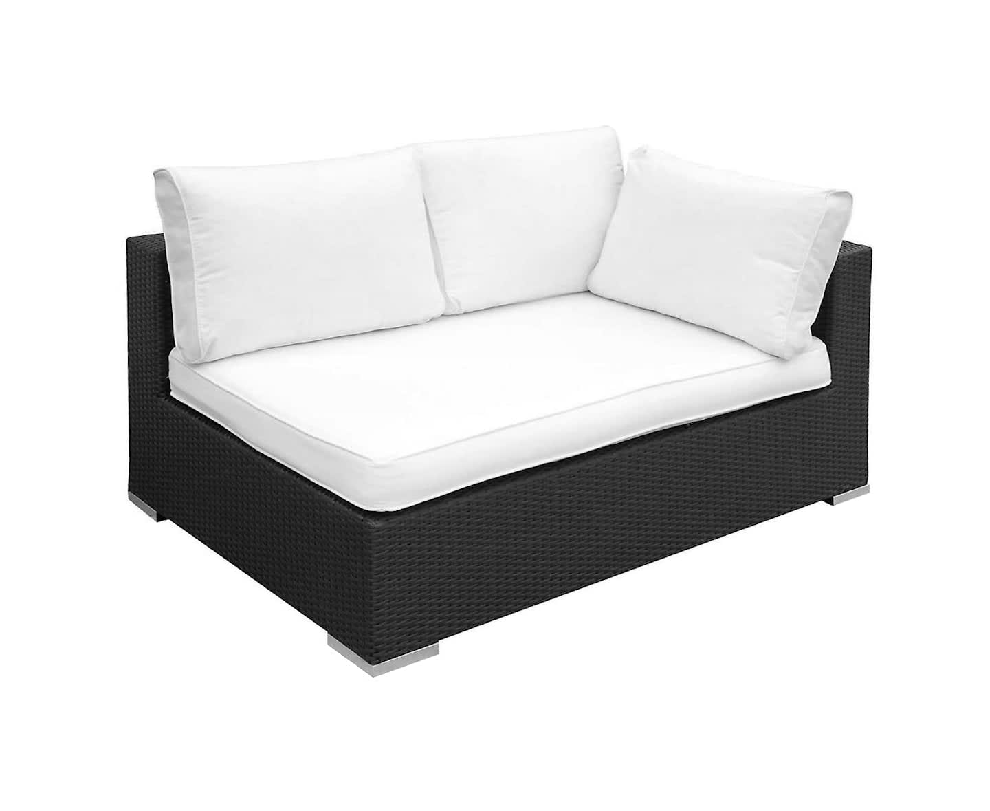 Nordic Outdoor Bora 10-seter Loungesofa inkl. Divan/Bord Svart