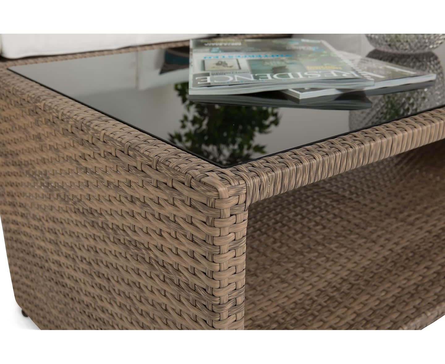 Nordic Outdoor Bora 3-seter Loungesofa inkl. Bord med Hylle Sand