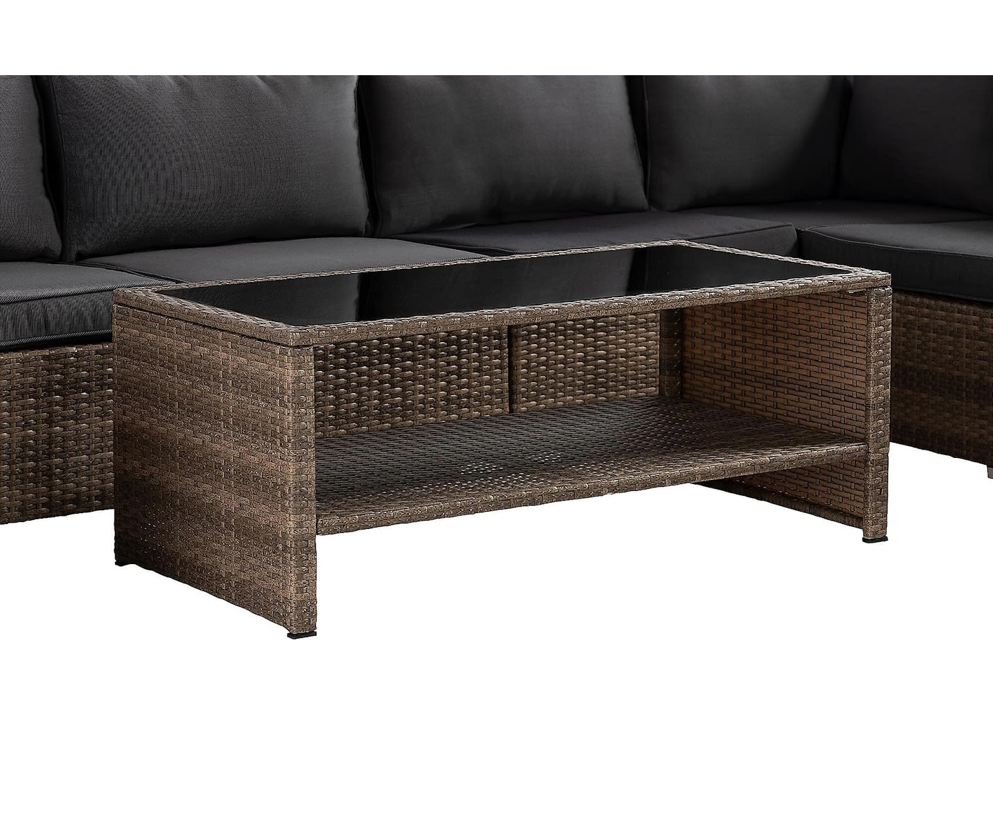 Nordic Outdoor Flynn 8-sits Loungegrupp inkl Bord Sand/Mörkgrå