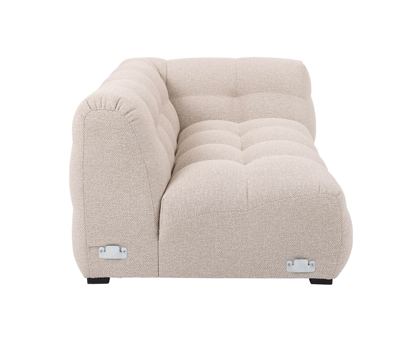 Sleepo Billie 1.5-Sitzer Sofa Modul Rechts Armlehne Beige Bouclé 141cm