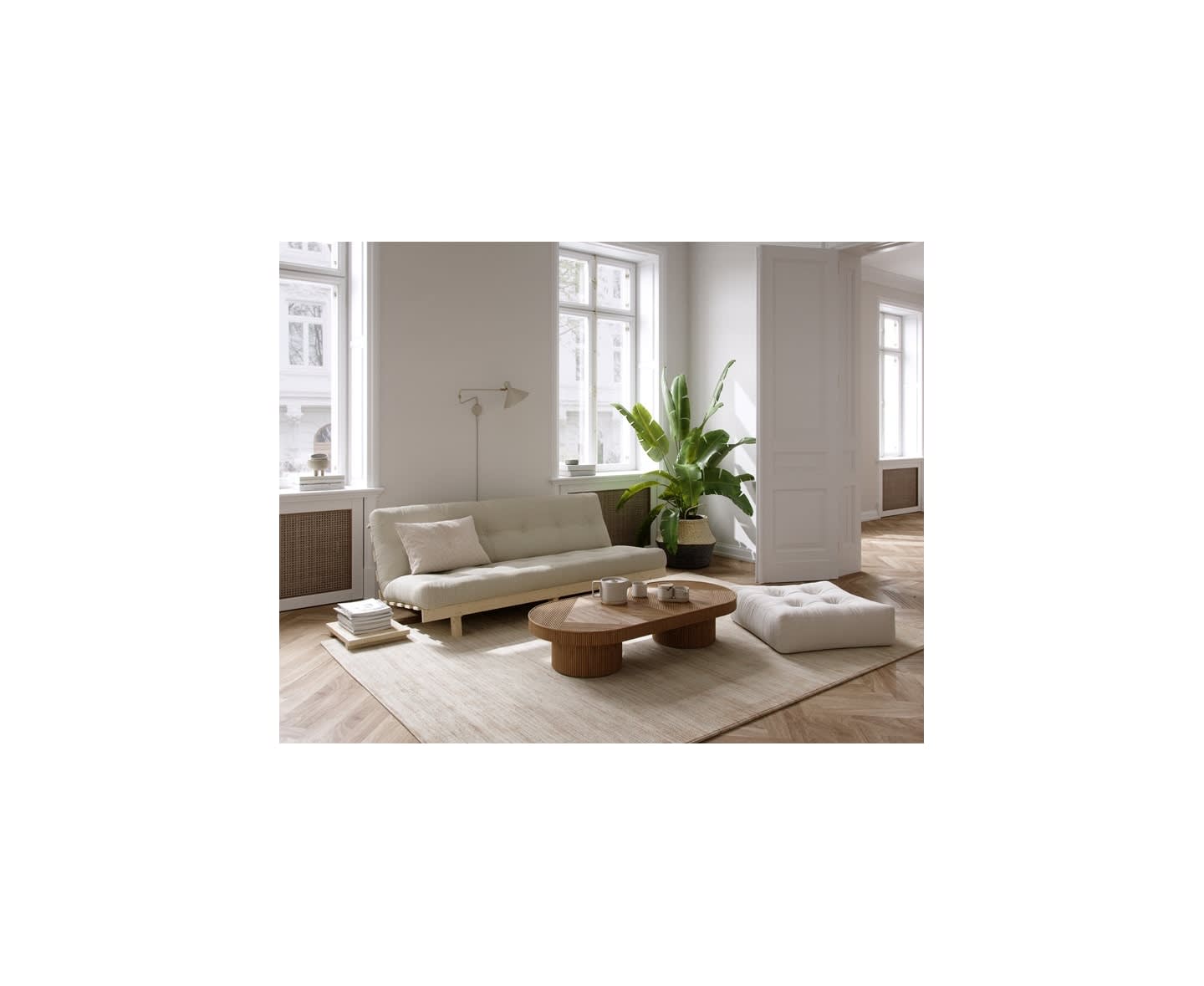 Karup Design Lean Schlafsofa Natur/Braun 190cm