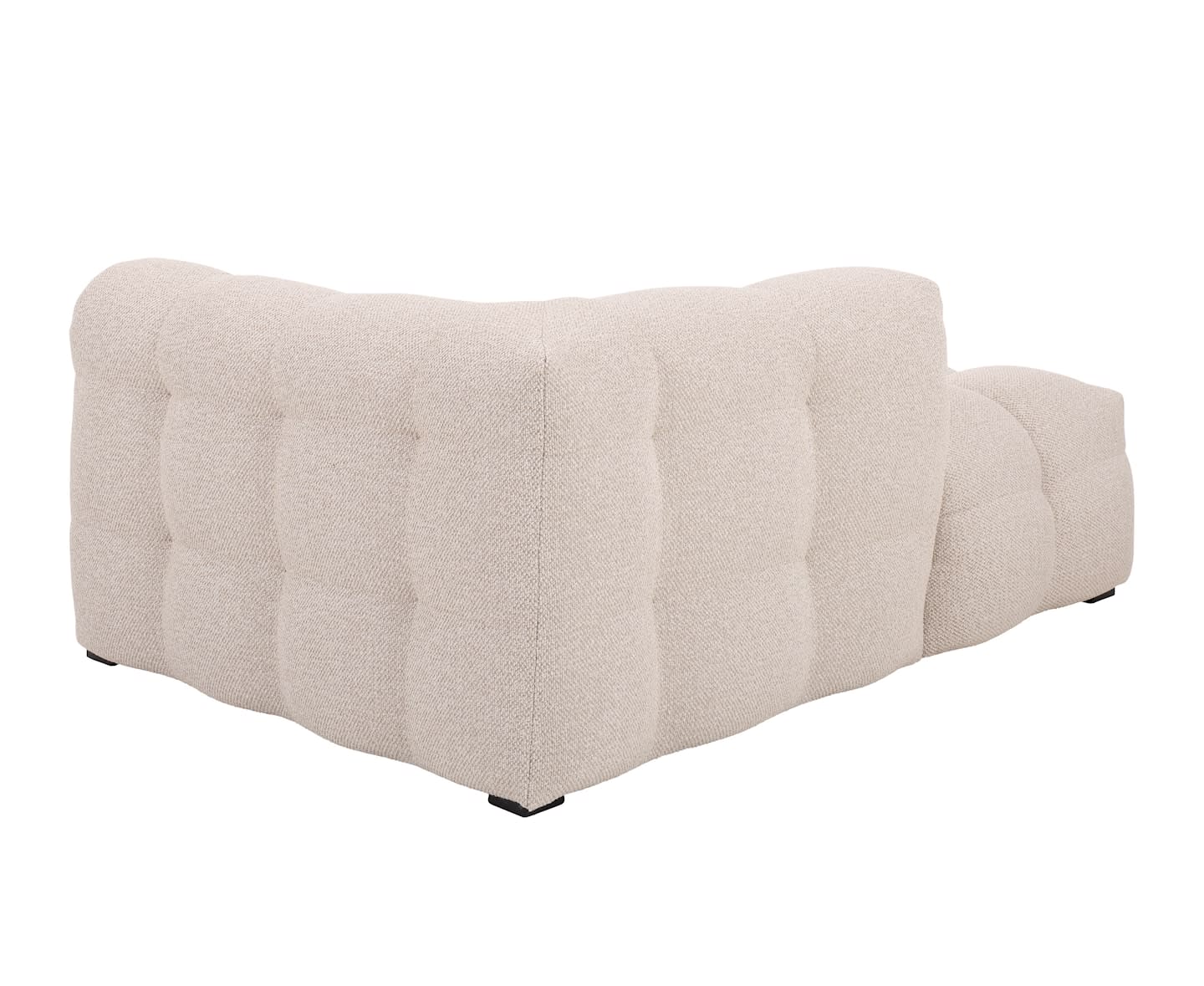 Sleepo Billie Schäslongmodul Vänster Armstöd Beige Bouclé 118cm