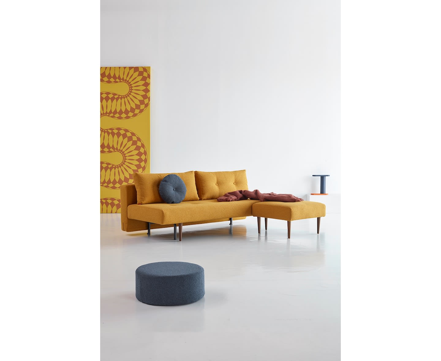 Innovation Living Recast Plus Bäddsoffa Dark Styletto Bouclé Ochre (536)