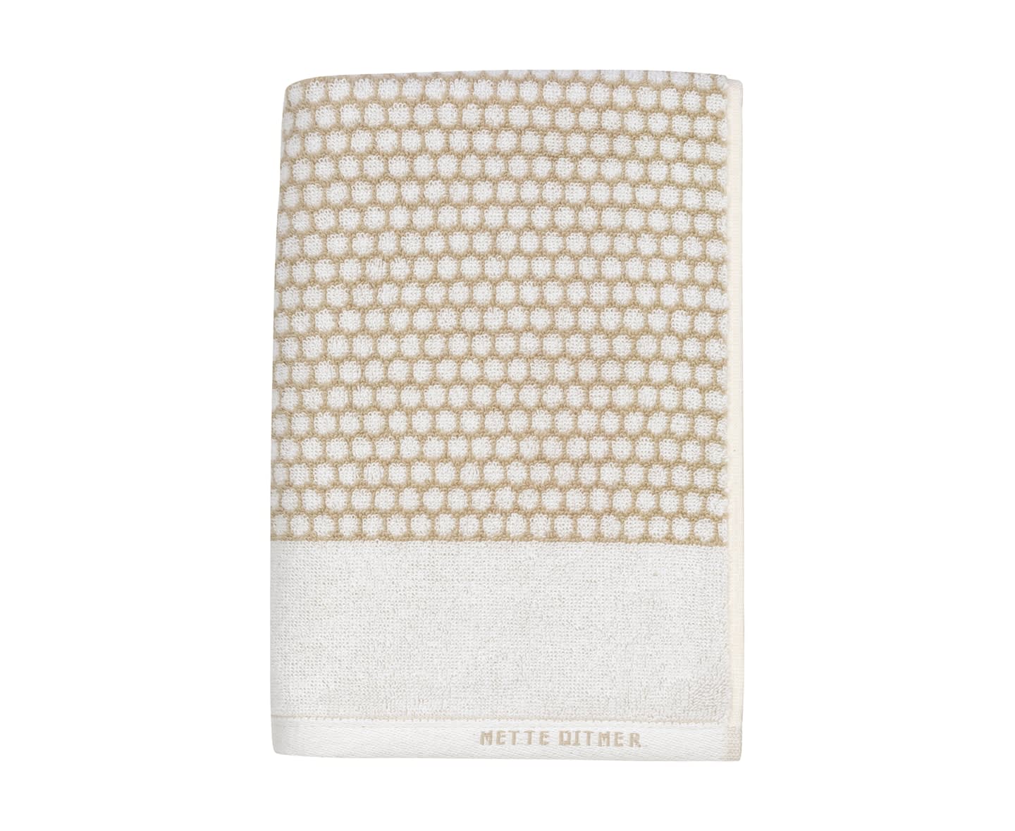 Mette Ditmer Denmark Grid Handduk Sand/Offwhite 38x60