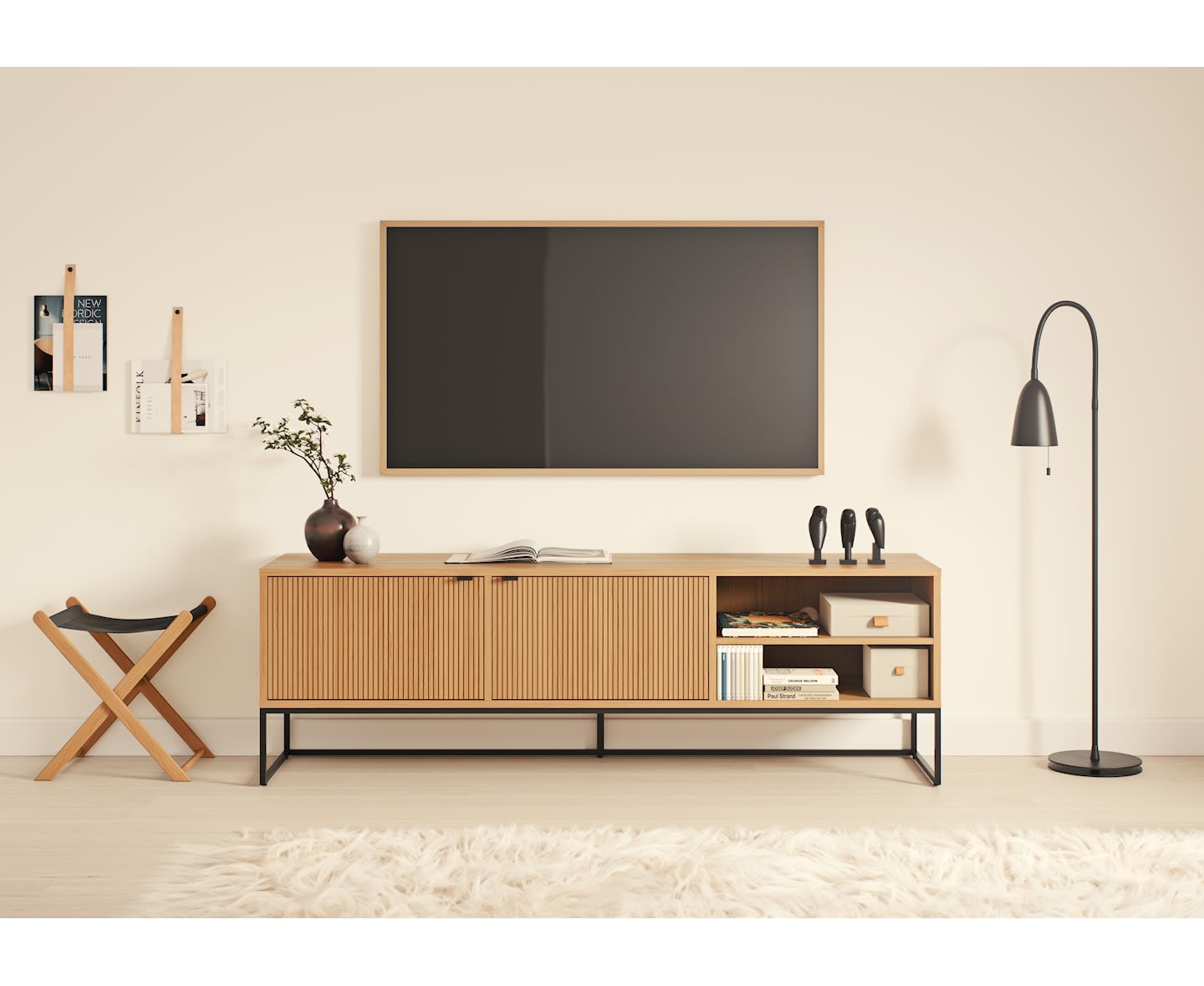 Tenzo Bali TV-Bänk Natural Oak 176cm