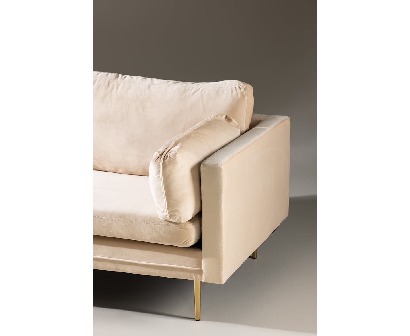 Nordic Home Xenia 3-sits Soffa Sammet Creme