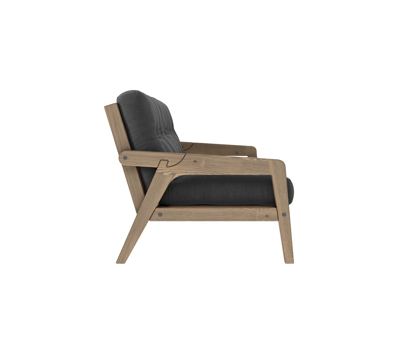 Karup Design Grab Bäddsoffa Brun/Charcoal Manchester 204cm