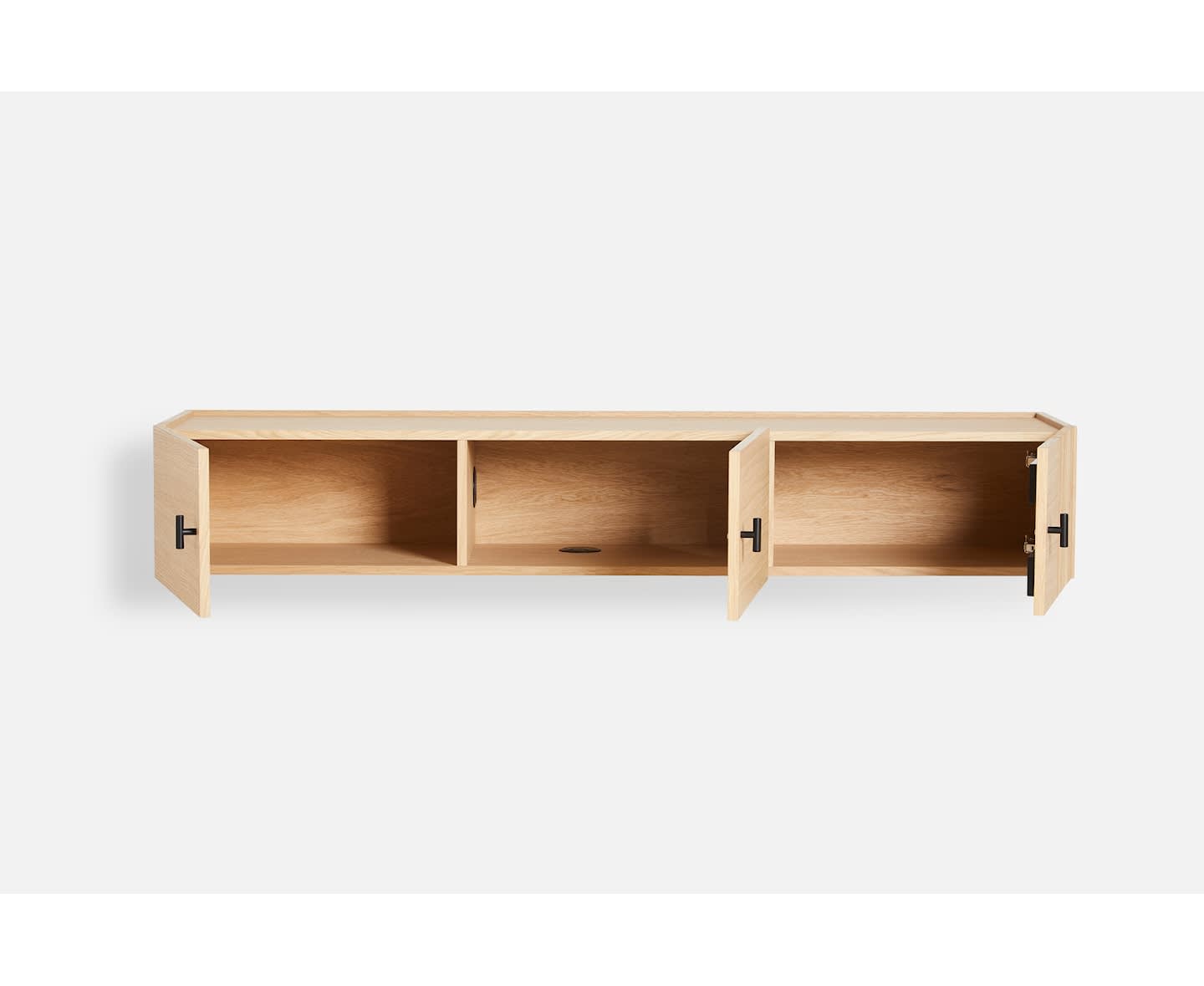 Woud Array Väggmonterat Sidobord  White Oak/Black 150cm