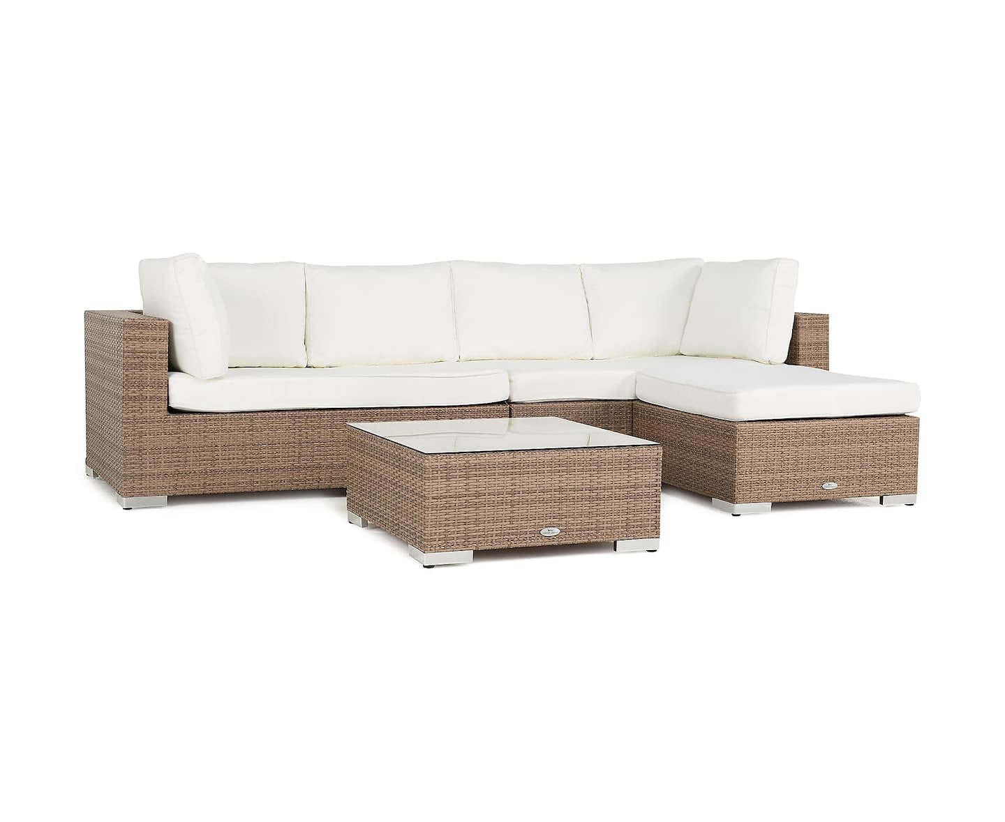 Nordic Outdoor Bora 4-seters loungegruppe inkl. sofa/blokkbord Sand