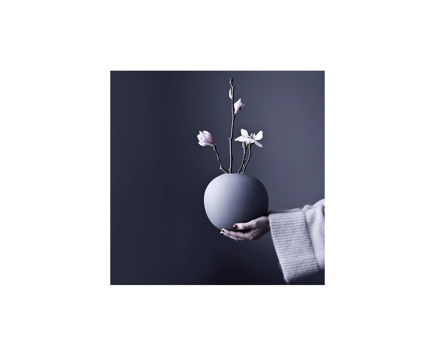 Cooee Design Ball Vase Grau 20cm