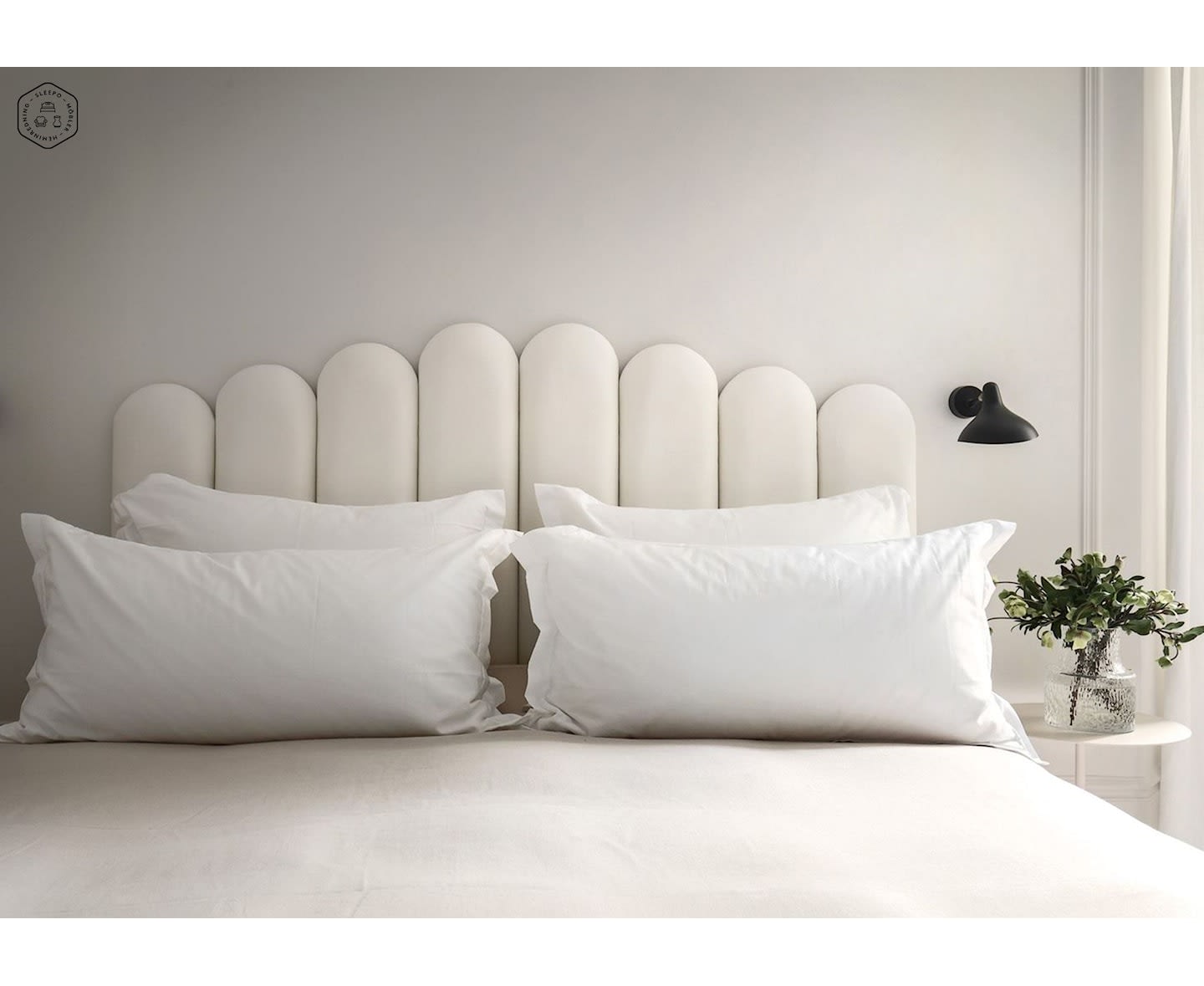 Sleepo Art Kopfteil White 180cm