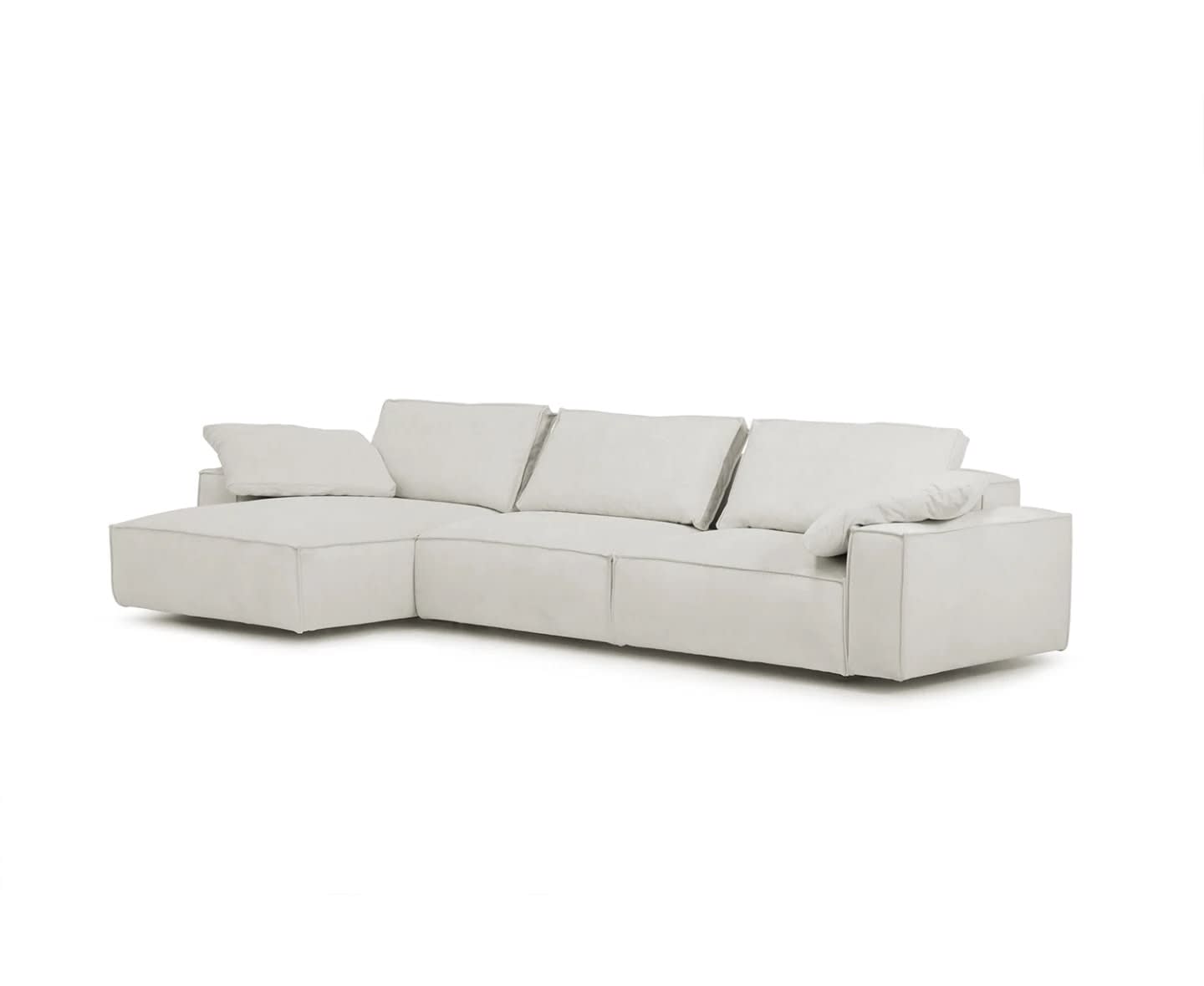 Sleepo Louie Divansofa Links Greige 348cm