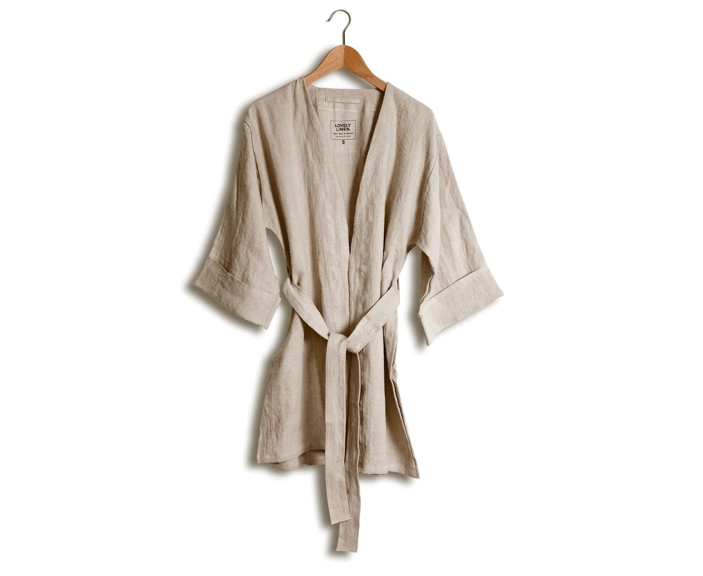 Lovely Linen Kimono Natural Beige M