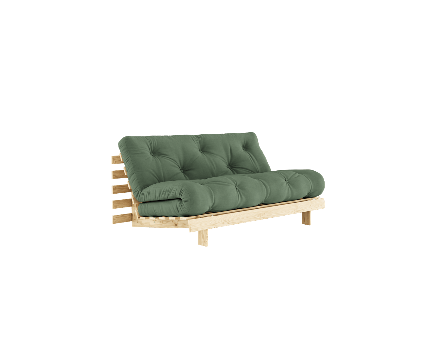 Karup Design Roots Schlafsofa Natur/Olivgrün 160cm