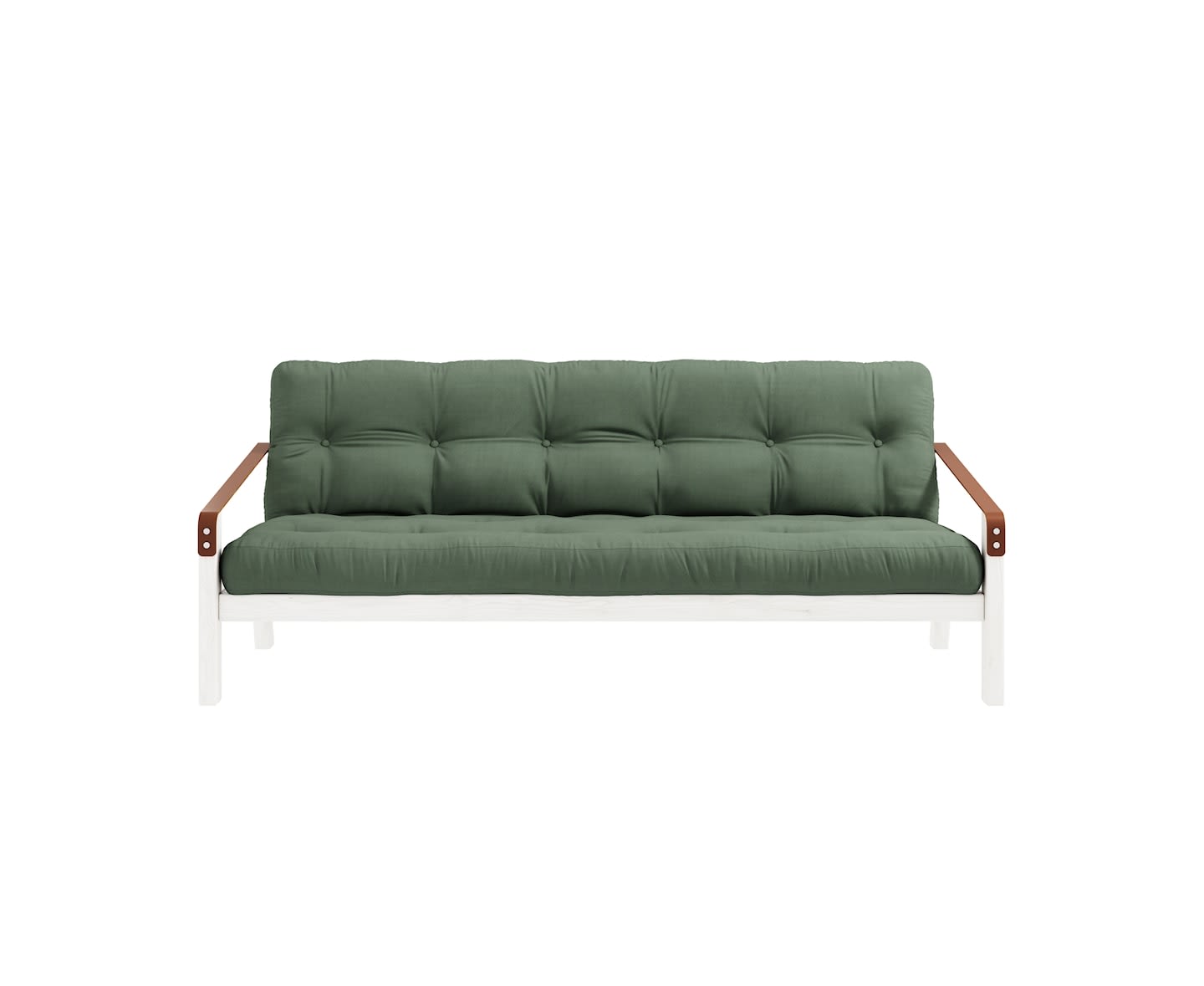 Karup Design Poetry Bäddsoffa Vit/Olive Green 204cm