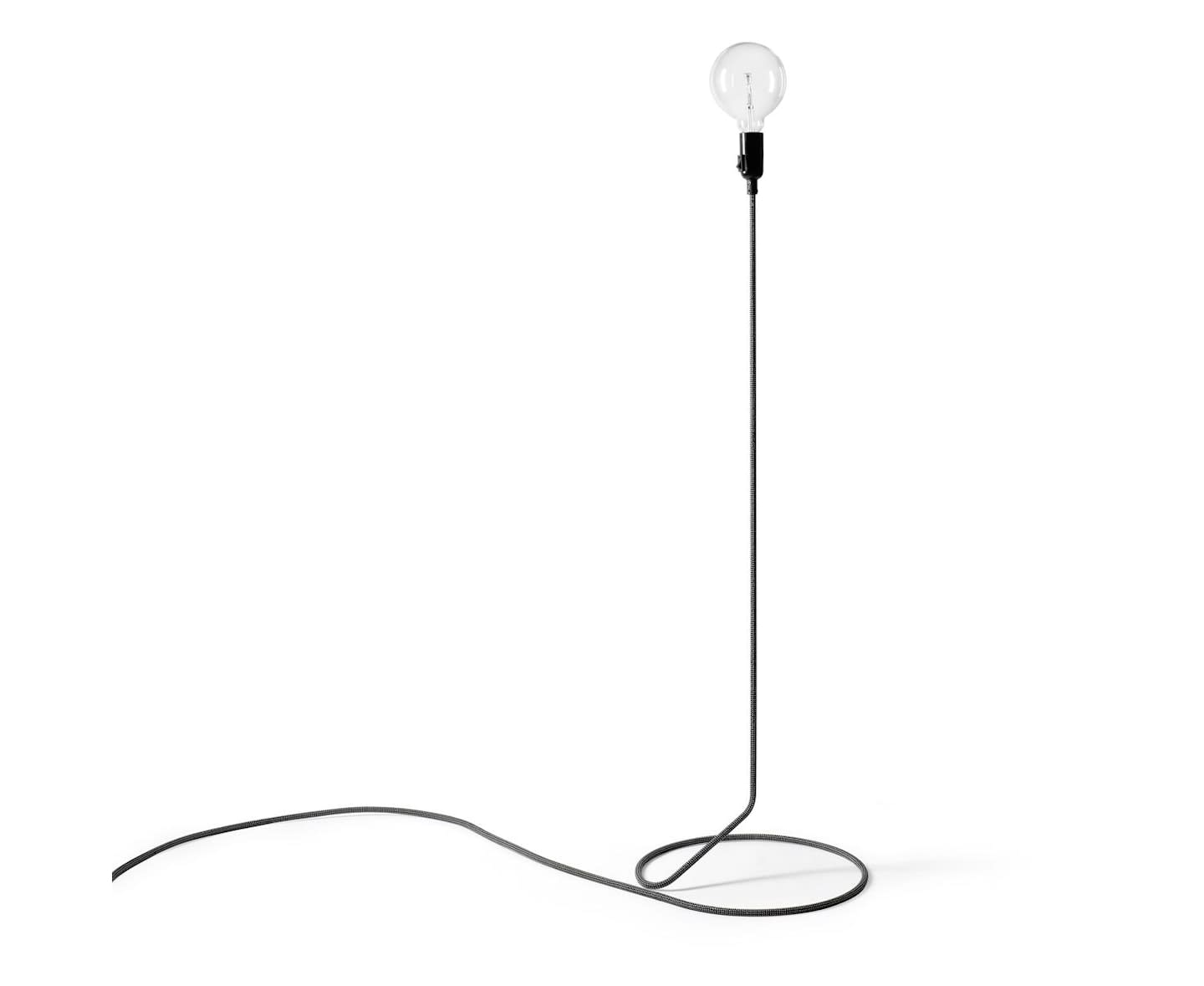 Design House Stockholm Cord Golvlampa Black/White