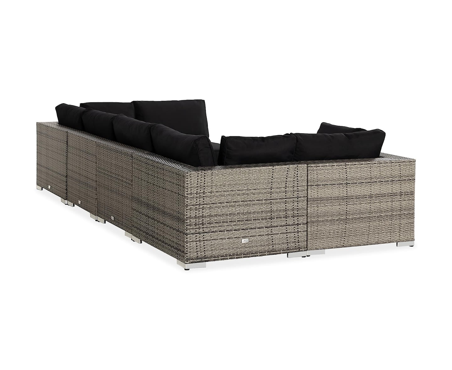 Nordic Outdoor Bora 7-seters lounge sofa inkl. blokkbord Grå