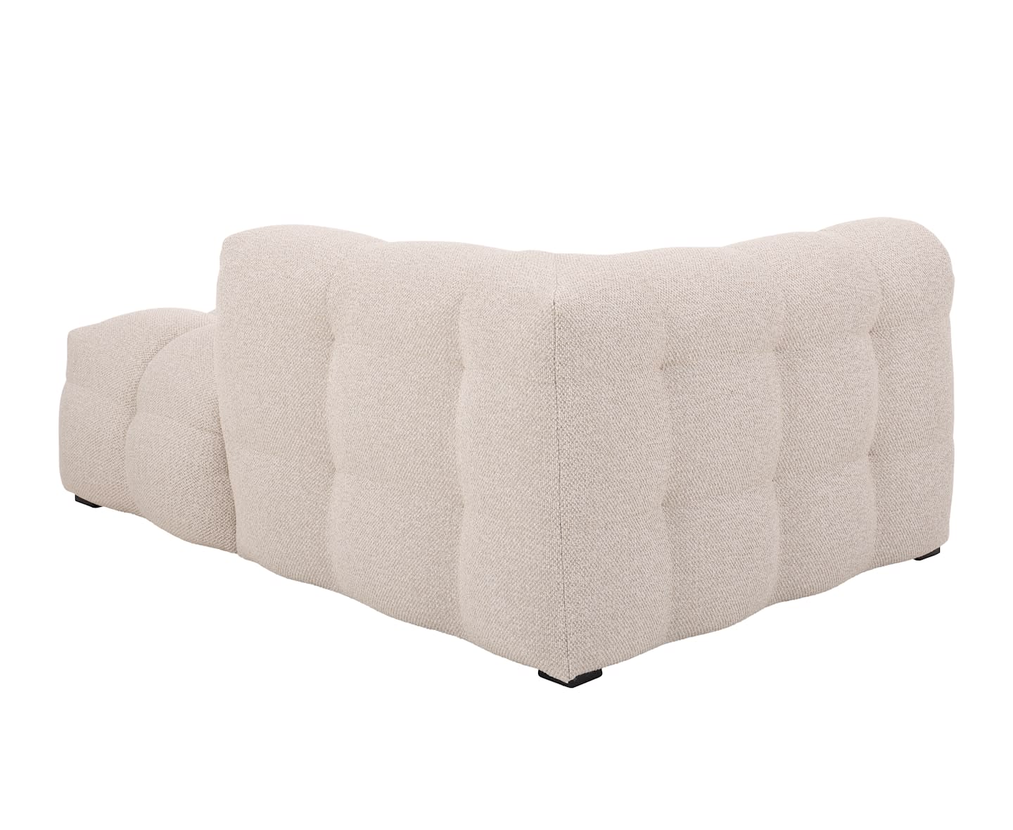 Sleepo Billie Chaiselongue-Modul Rechts Armlehne Beige Bouclé 118cm