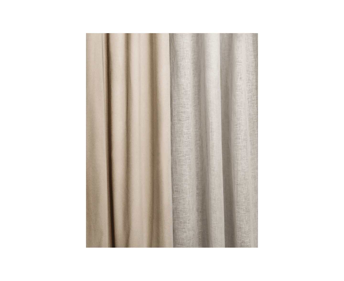 Linum Intermezzo Gardinlengde Lin Creamy Beige 290cm 2-pak