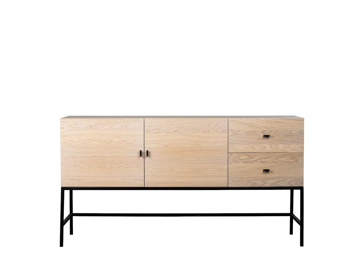 Sleepo Almina Sideboard Vitoljad Ek/Svart 160cm