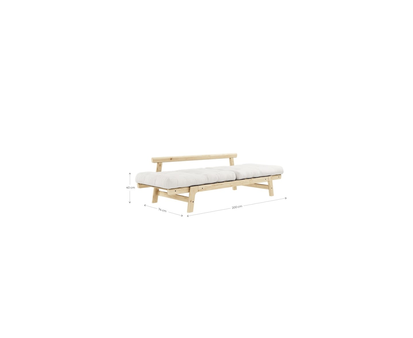 Karup Design Step Bäddsoffa Vit/Beige 200cm