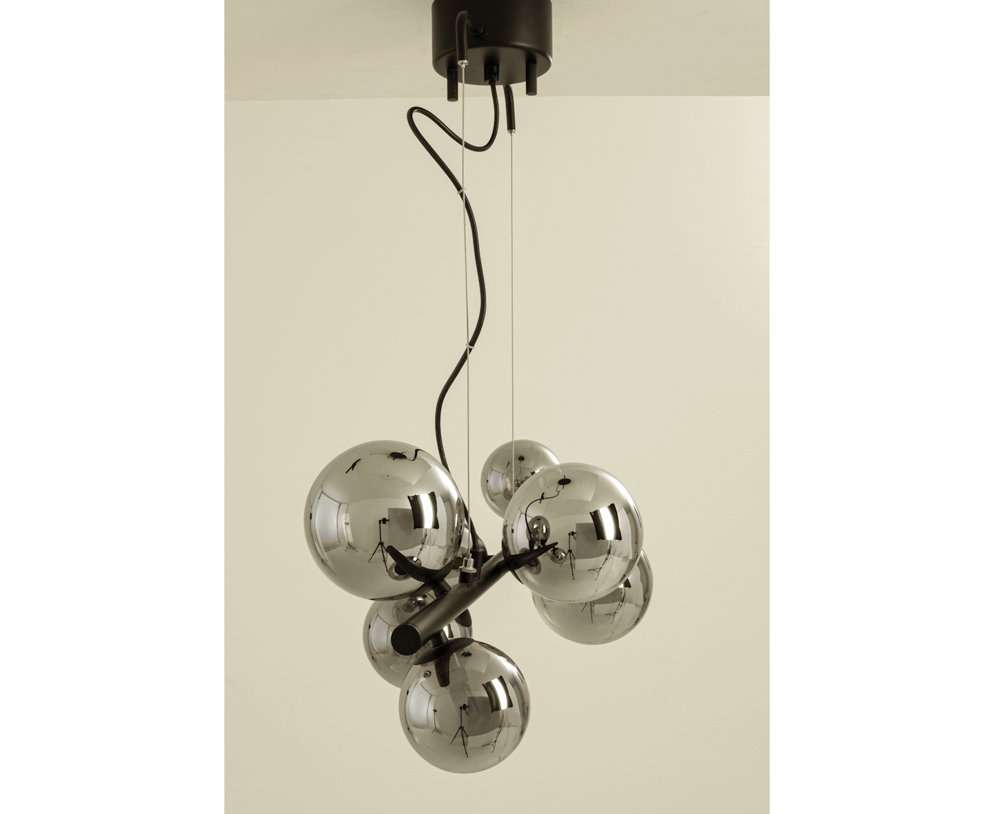 Aneta Lighting Kim Taklampa Svart/Rök 58cm