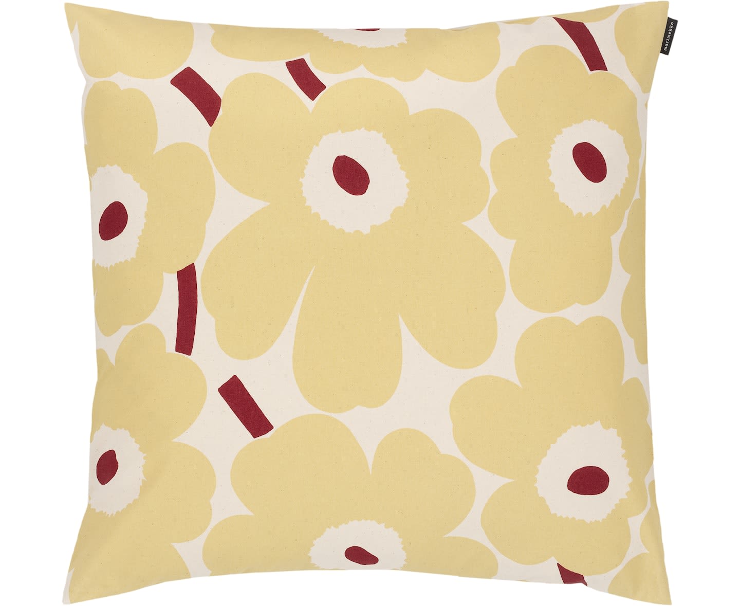 Marimekko Pieni Unikko Tyynynpäällinen Cotton/Butter Yellow/Red 50x50