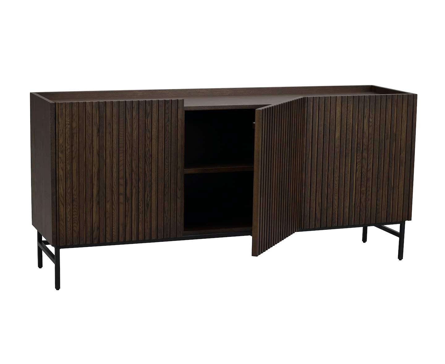 Rowico Home Halifax Sideboard Braun/Schwarz 160cm